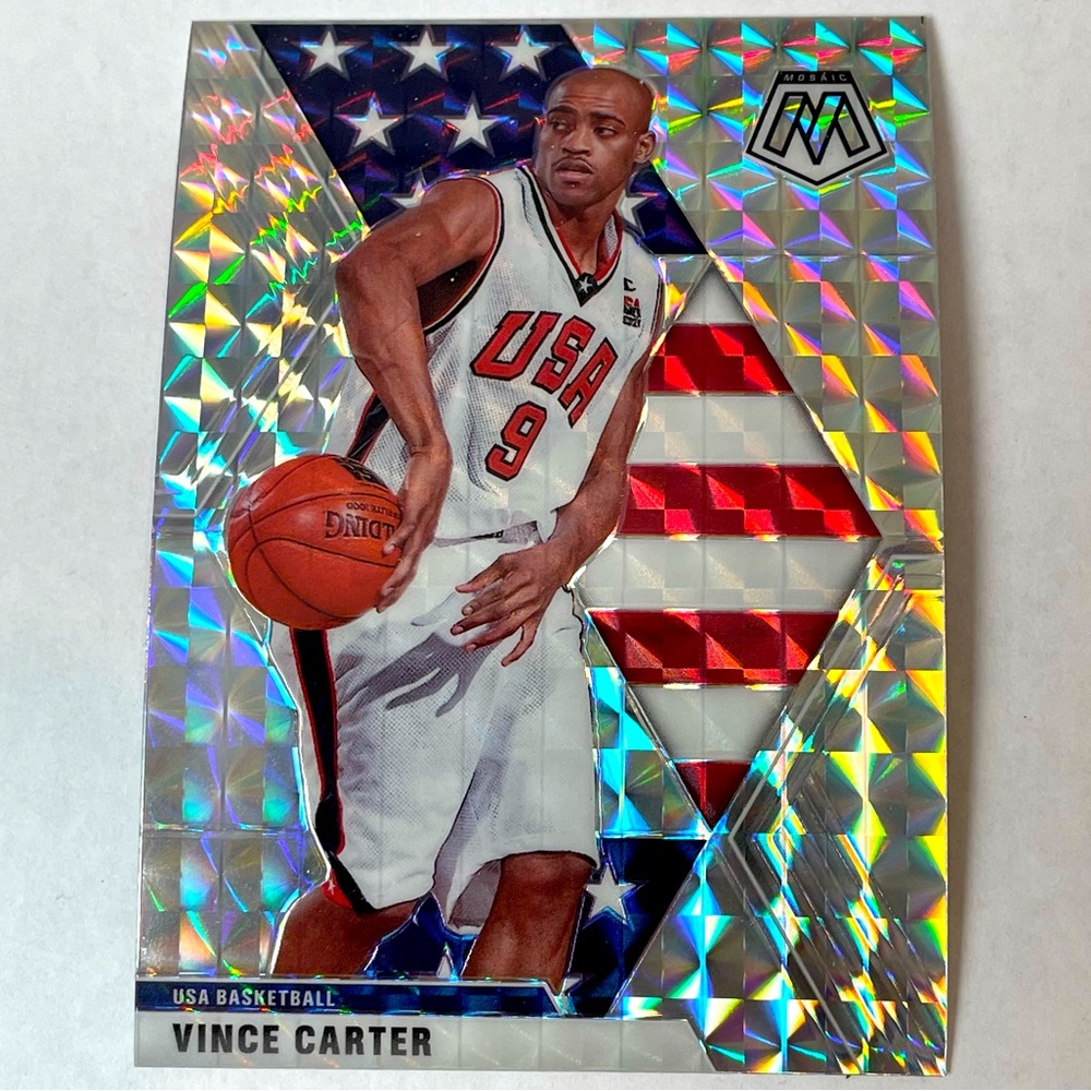 2019-20 VINCE CARTER MOSAIC USA Silver Prizm Basketball Card #258